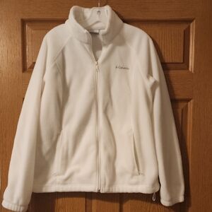 Columbia Soft White Zip-Up Jacket